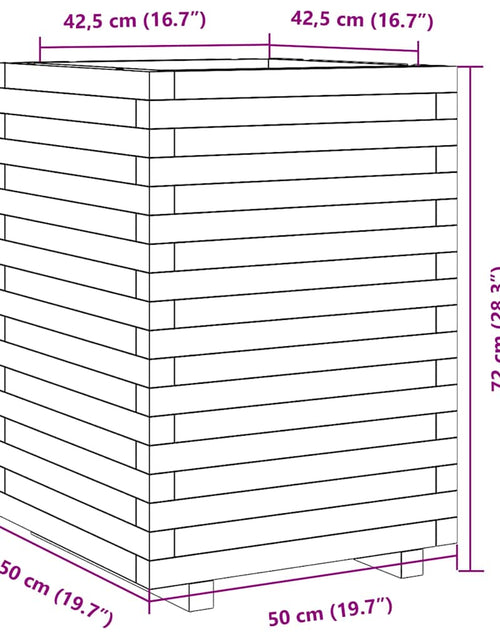 Загрузите изображение в средство просмотра галереи, Jardinieră de grădină, 50x50x72 cm, lemn masiv de pin
