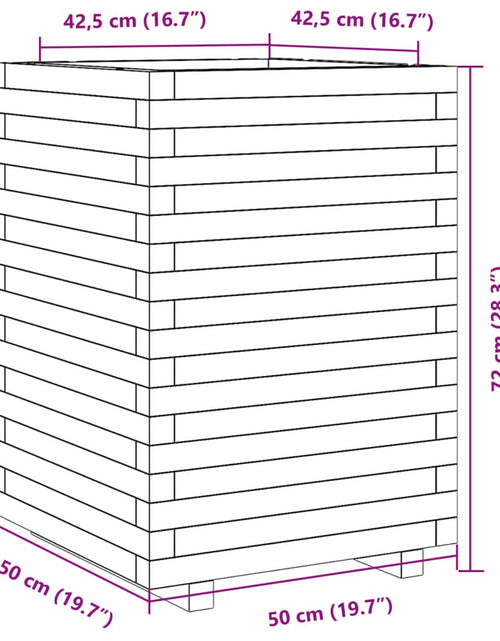 Загрузите изображение в средство просмотра галереи, Jardinieră de grădină, 50x50x72 cm, lemn de pin impregnat
