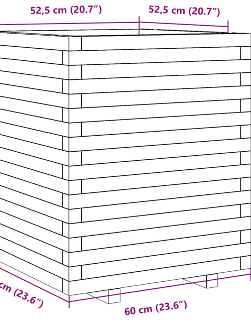 Загрузите изображение в средство просмотра галереи, Jardinieră de grădină, 60x60x72 cm, lemn de pin impregnat
