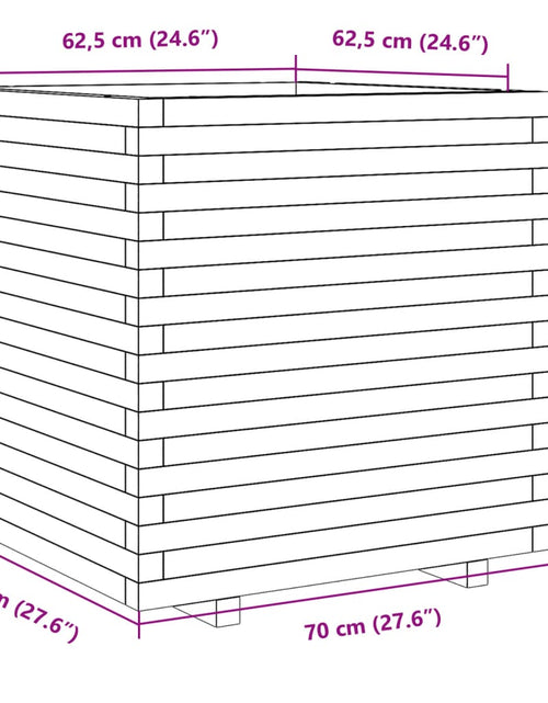 Загрузите изображение в средство просмотра галереи, Jardinieră de grădină, 70x70x72 cm, lemn de pin impregnat
