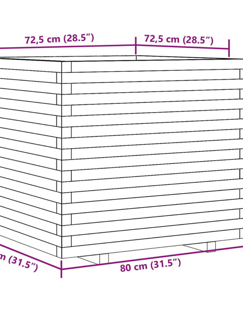 Încărcați imaginea în vizualizatorul Galerie, Jardinieră de grădină, 80x80x72 cm, lemn masiv de pin
