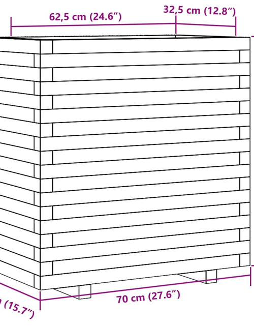 Загрузите изображение в средство просмотра галереи, Jardinieră de grădină, 70x40x72 cm, lemn masiv Douglas
