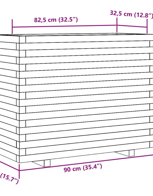 Загрузите изображение в средство просмотра галереи, Jardinieră de grădină, 90x40x72 cm, lemn masiv de pin
