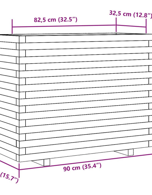 Загрузите изображение в средство просмотра галереи, Jardinieră de grădină, alb, 90x40x72 cm, lemn masiv de pin
