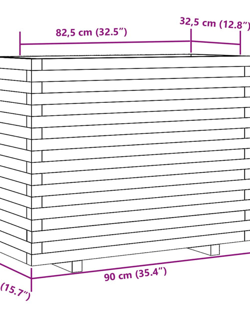 Încărcați imaginea în vizualizatorul Galerie, Jardinieră de grădină, 90x40x72 cm, lemn de pin impregnat
