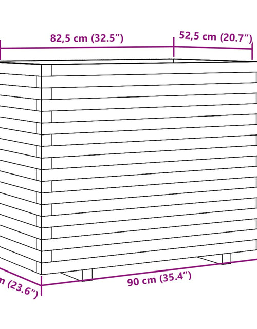 Încărcați imaginea în vizualizatorul Galerie, Jardinieră de grădină, 90x60x72 cm, lemn masiv de pin
