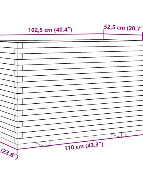 Încărcați imaginea în vizualizatorul Galerie, Jardinieră de grădină, 110x60x72 cm, lemn masiv douglas
