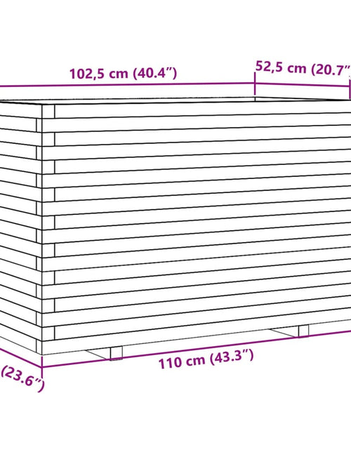 Încărcați imaginea în vizualizatorul Galerie, Jardinieră de grădină, 110x60x72 cm, lemn de pin impregnat
