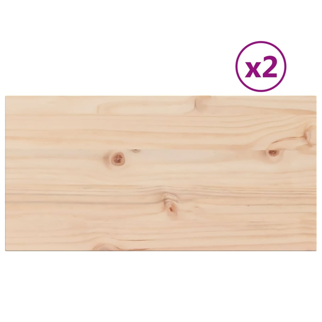 Blaturi masă 2 buc. 60x30x1,7 cm dreptunghiulare lemn masiv pin