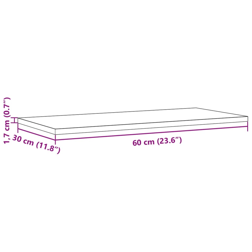 Blaturi masă 2 buc. 60x30x1,7 cm dreptunghiulare lemn masiv pin