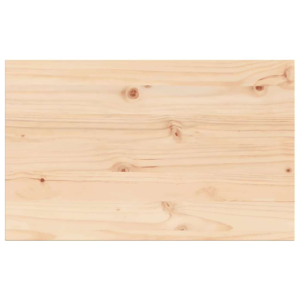 Blat de masă, 80x50x1,7 cm, dreptunghiular, lemn masiv de pin