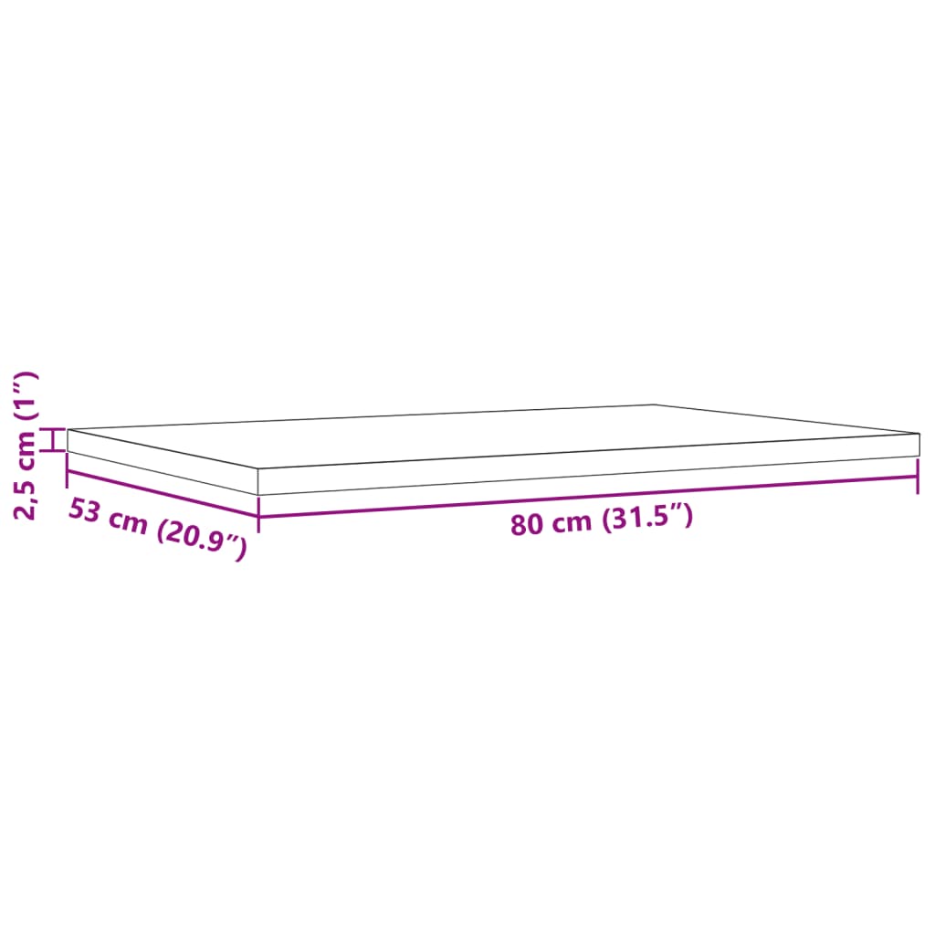 Blaturi masă 3 buc. 80x53x2,5 cm dreptunghiulare lemn masiv pin