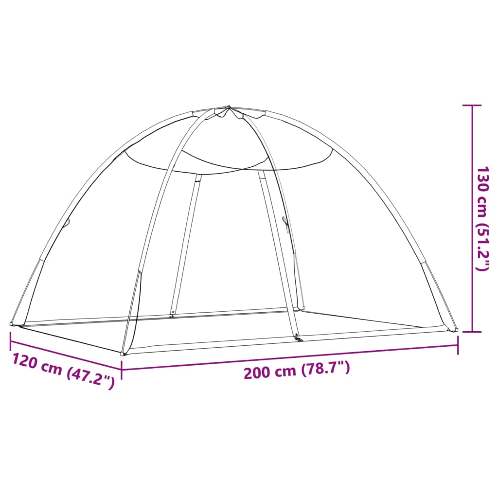 Plasa țânțari Mongolia cu uși, 220 ochiuri alb 200x120x130 cm