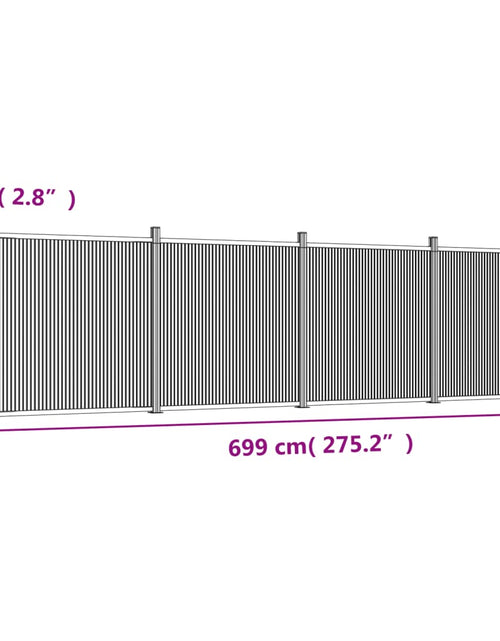 Încărcați imaginea în vizualizatorul Galerie, Panouri pentru gard, gri, 699x186 cm, WPC - Lando
