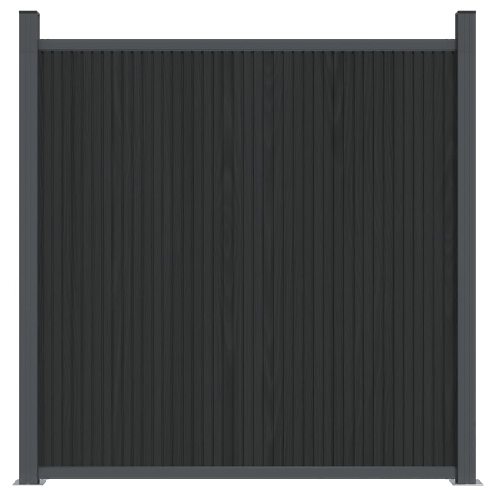 Panou pentru gard, gri, 1218x186 cm, WPC - Lando