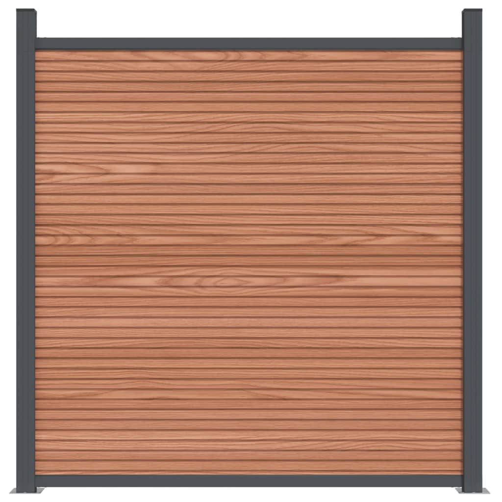 Panouri pentru gard, maro, 526x186 cm, WPC - Lando