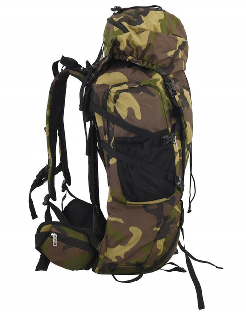 Încărcați imaginea în vizualizatorul Galerie, Rucsac de drumeție, verde camuflaj, 60 L, țesătură oxford
