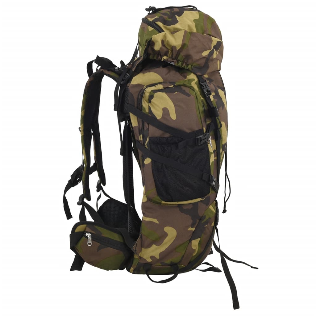 Rucsac de drumeție, verde camuflaj, 60 L, țesătură oxford