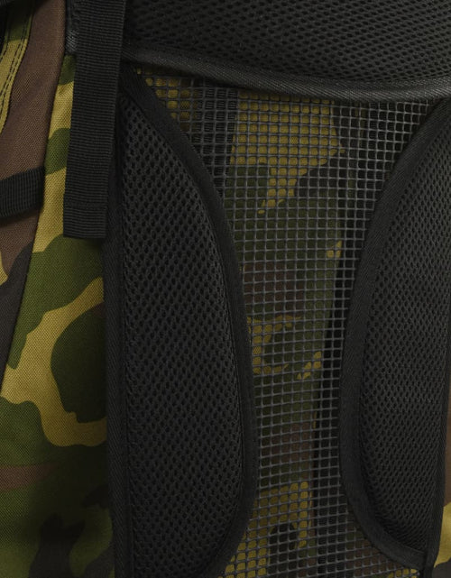 Încărcați imaginea în vizualizatorul Galerie, Rucsac de drumeție, verde camuflaj, 60 L, țesătură oxford
