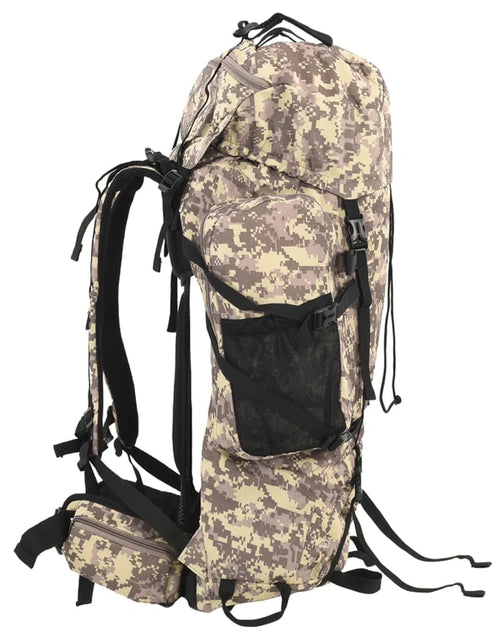 Încărcați imaginea în vizualizatorul Galerie, Rucsac de drumeție, camuflaj maro camel, 80 L, țesătură oxford
