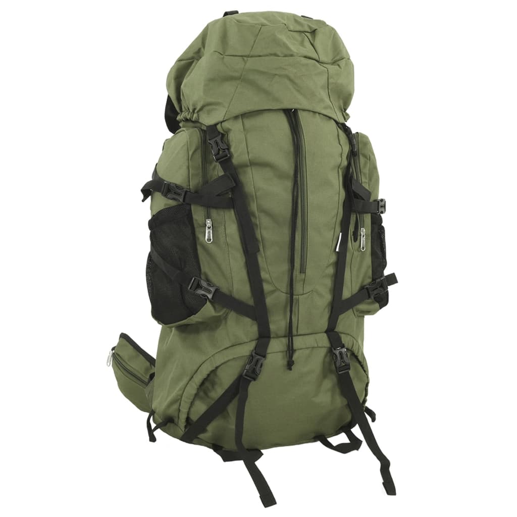 Rucsac de drumeție, verde kaki, 80 L, țesătură oxford