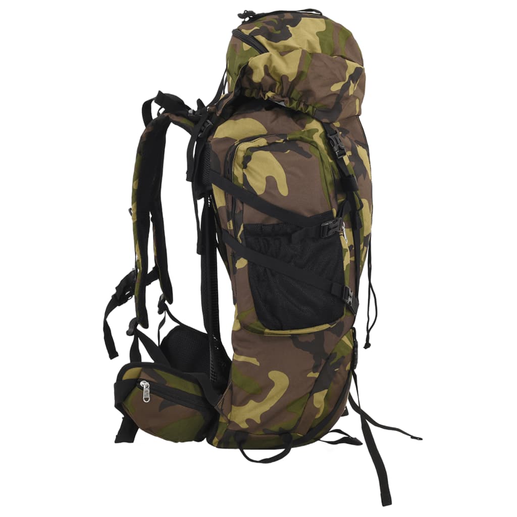 Rucsac de drumeție, verde camuflaj, 100 L, țesătură oxford