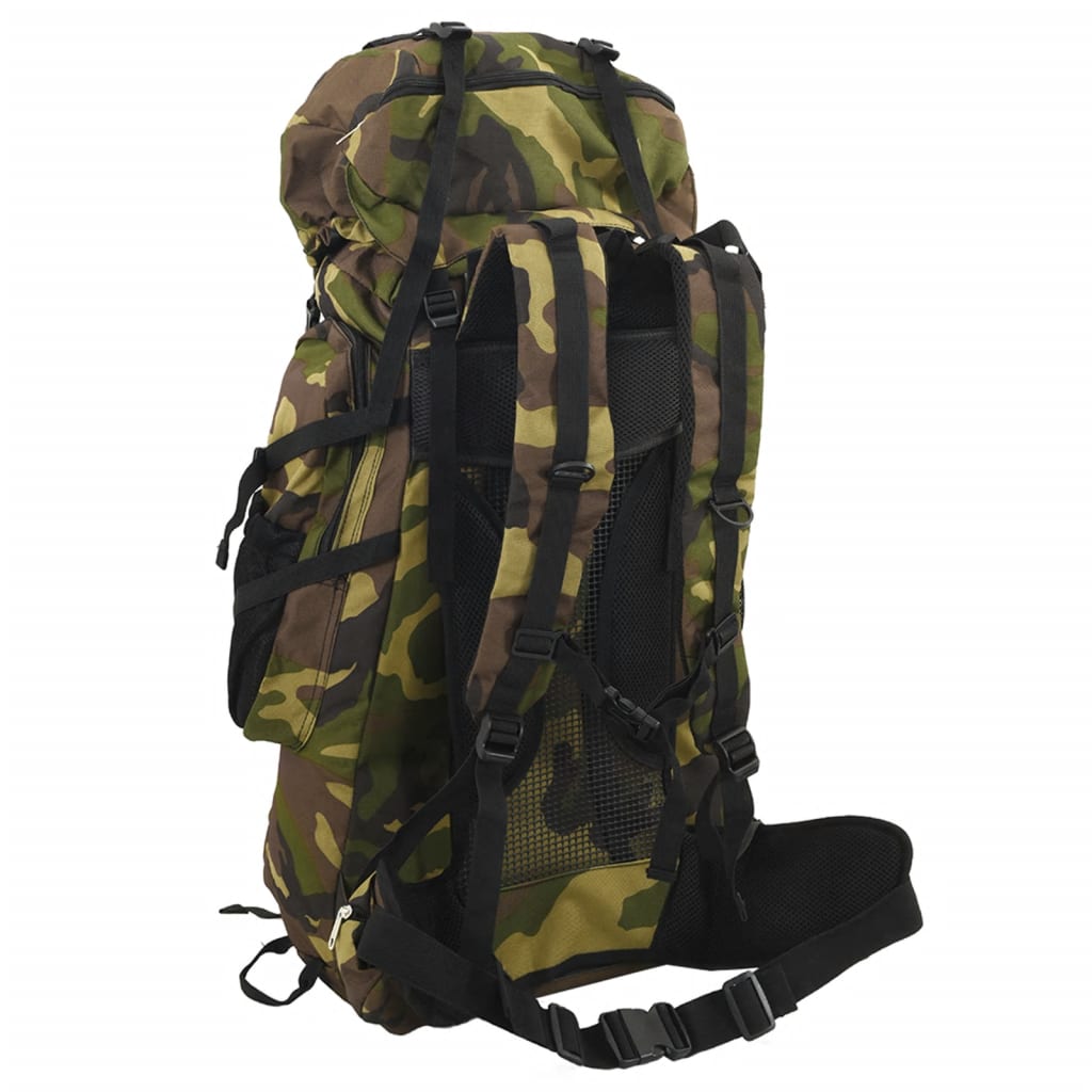 Rucsac de drumeție, verde camuflaj, 100 L, țesătură oxford