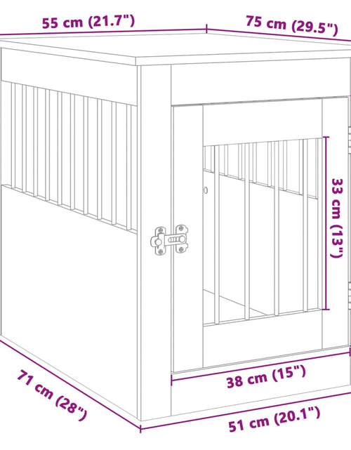 Încărcați imaginea în vizualizatorul Galerie, Ladă pentru câini, stejar sonoma, 55x75x65 cm, lemn compozit
