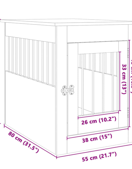 Încărcați imaginea în vizualizatorul Galerie, Ladă pentru câini, stejar sonoma, 55x80x68 cm, lemn compozit
