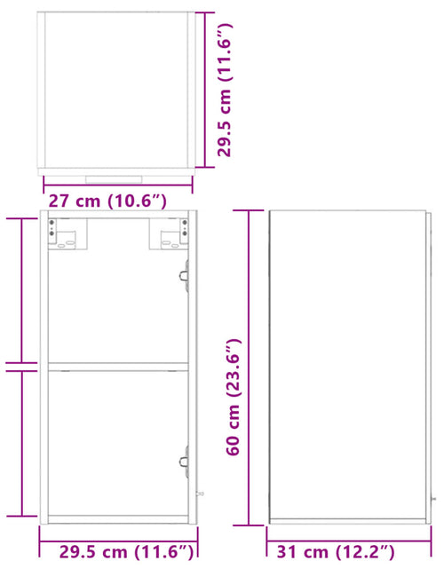 Загрузите изображение в средство просмотра галереи, Dulap suspendat, stejar Sonoma, 29,5x31x60 cm, PAL
