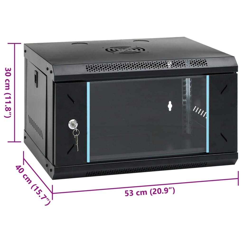 Dulap de server montat pe perete, 6U, 19" IP20, 53x40x30 cm