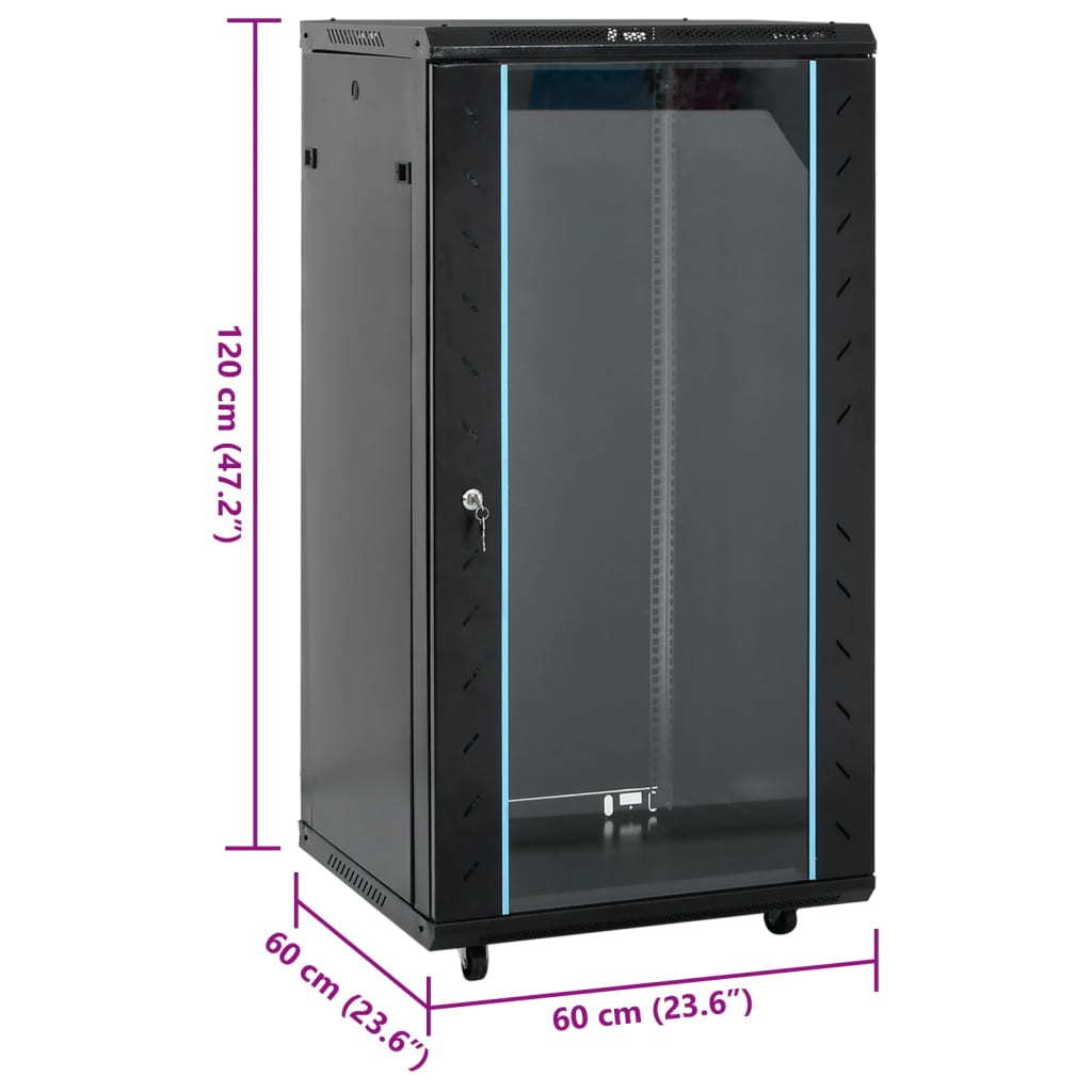 Dulap server, picioare pivotante, 22U 19" IP20 60x60x120 cm