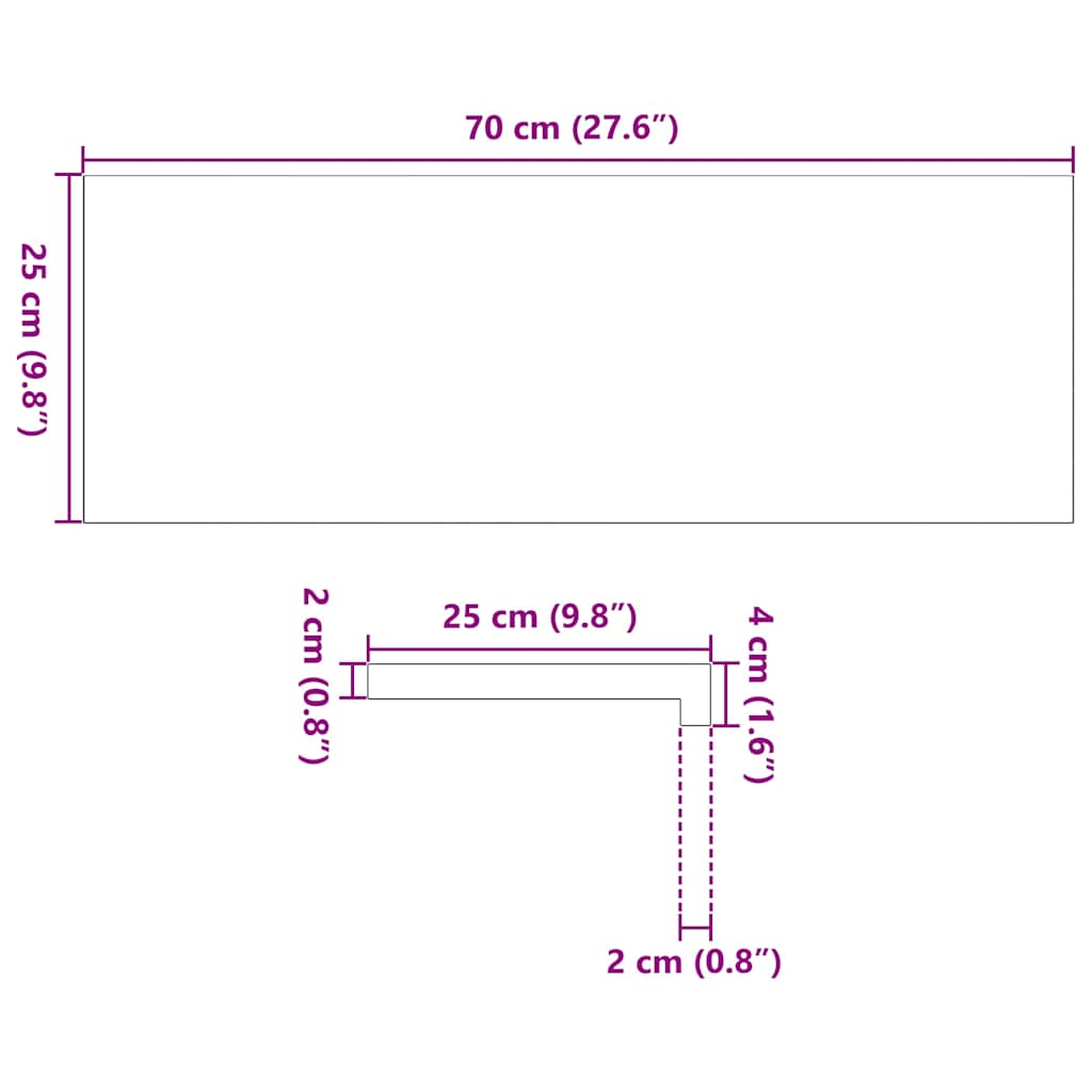 Trepte scari 4 buc Stejar masiv netratat 70x25x2 cm