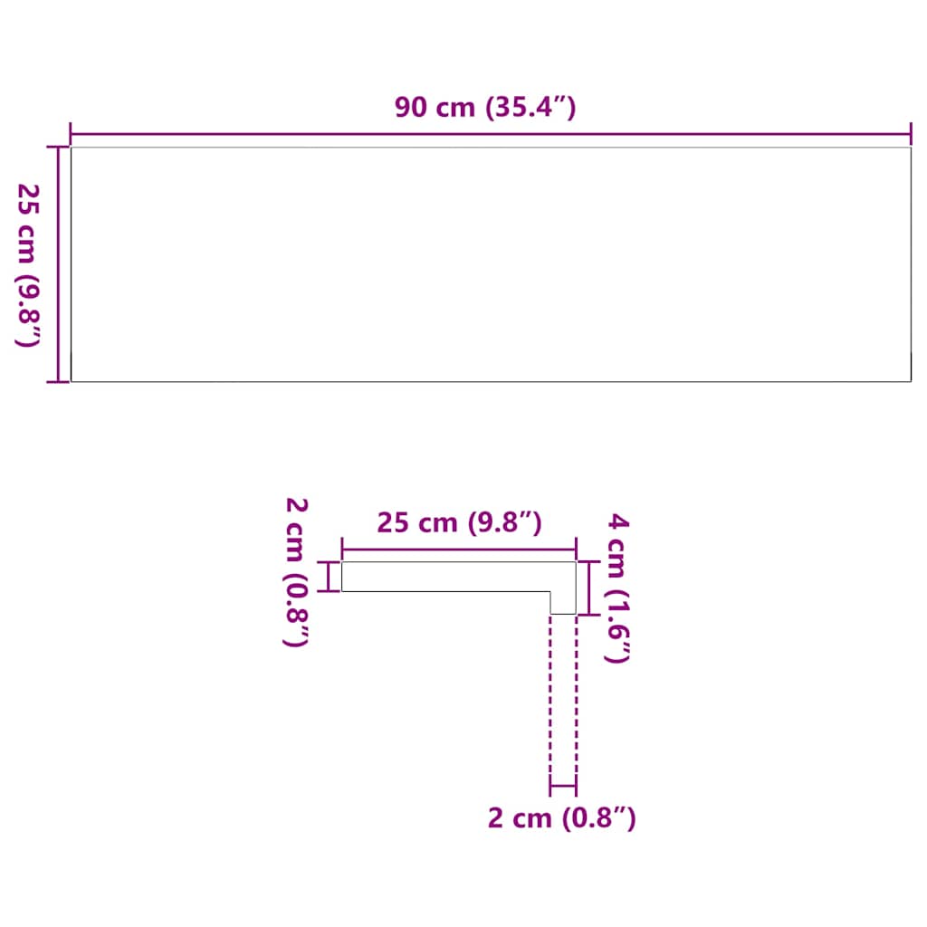 Trepte scari 4 buc Stejar masiv netratat 90x25x2 cm