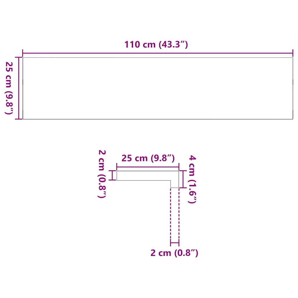 Trepte scari 4 buc Stejar masiv netratat 110x25x2 cm