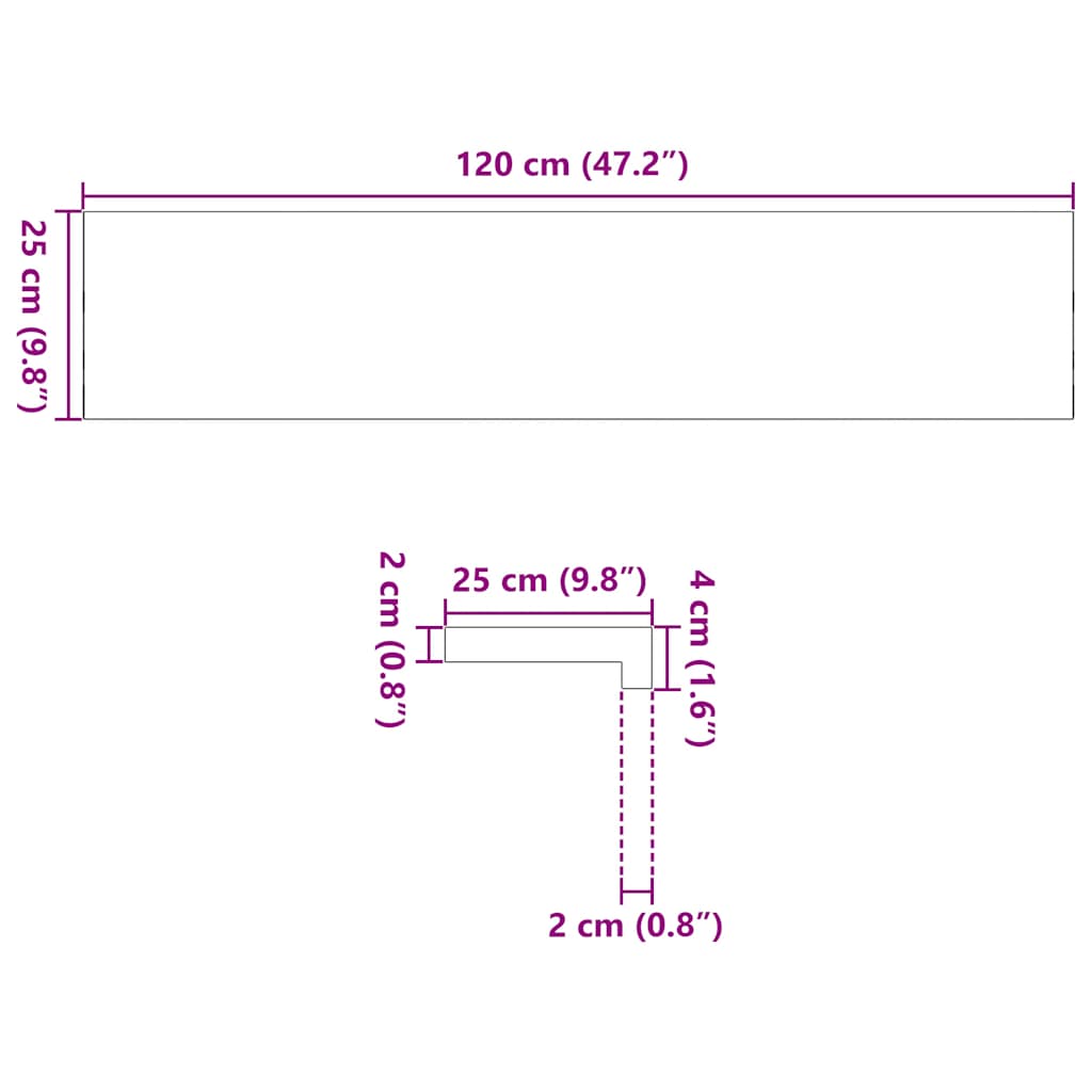 Trepte scari 4 buc Stejar masiv netratat 120x25x2 cm