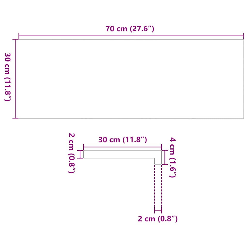 Trepte scari 4 buc Stejar masiv netratat 70x30x2 cm