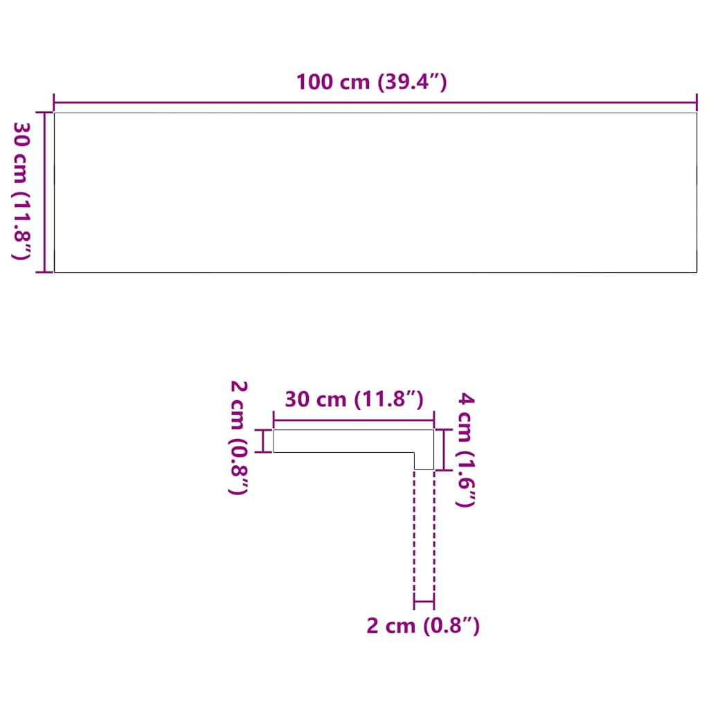 Trepte scari 4 buc Stejar masiv netratat 100x30x2 cm