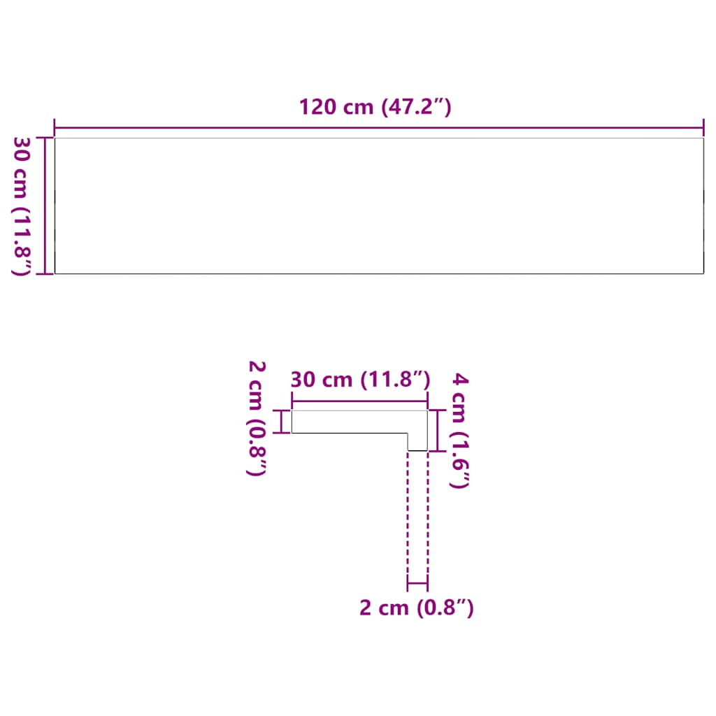 Trepte scari 4 buc Stejar masiv netratat 120x30x2 cm