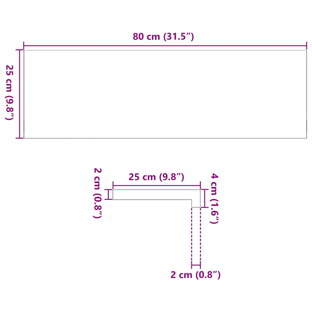 Trepte scari 8 buc Stejar masiv netratat 80x25x2 cm