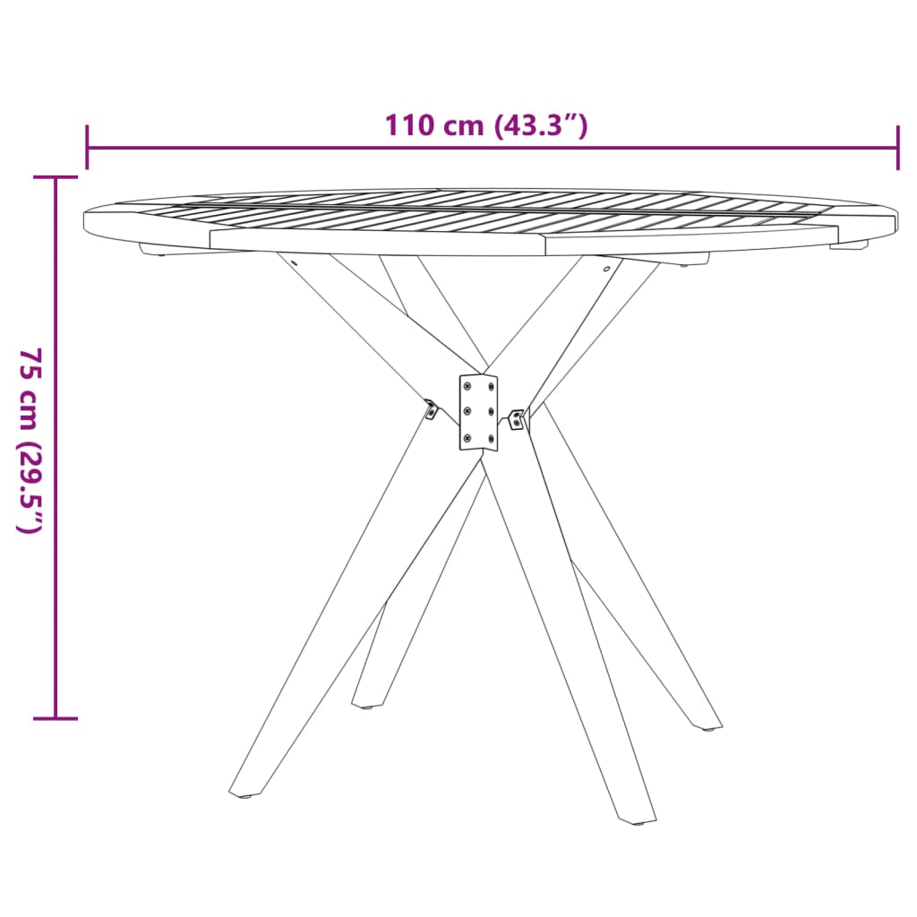 Set mobilier de grădină, 5 piese, lemn masiv de acacia