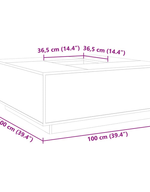 Загрузите изображение в средство просмотра галереи, Măsuță de cafea stejar sonoma 100x100x40 cm lemn prelucrat
