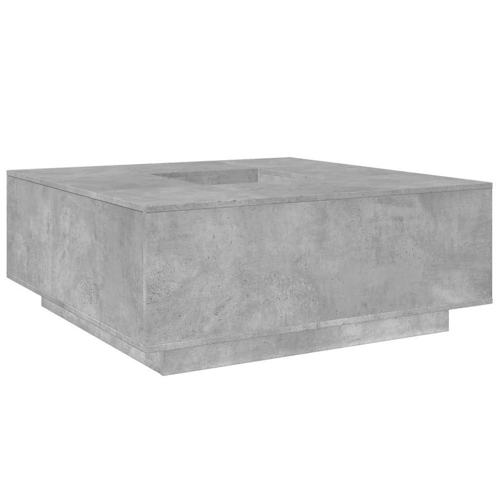 Măsuță de cafea gri beton 100x100x40 cm lemn prelucrat