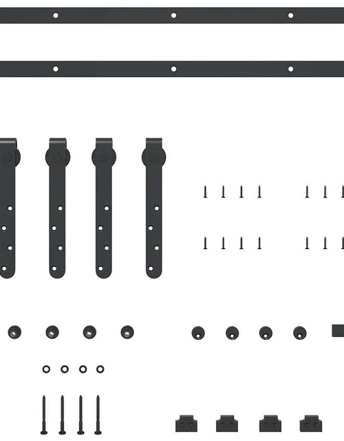 Загрузите изображение в средство просмотра галереи, Set uși glisante pentru dulap 122 cm oțel carbon
