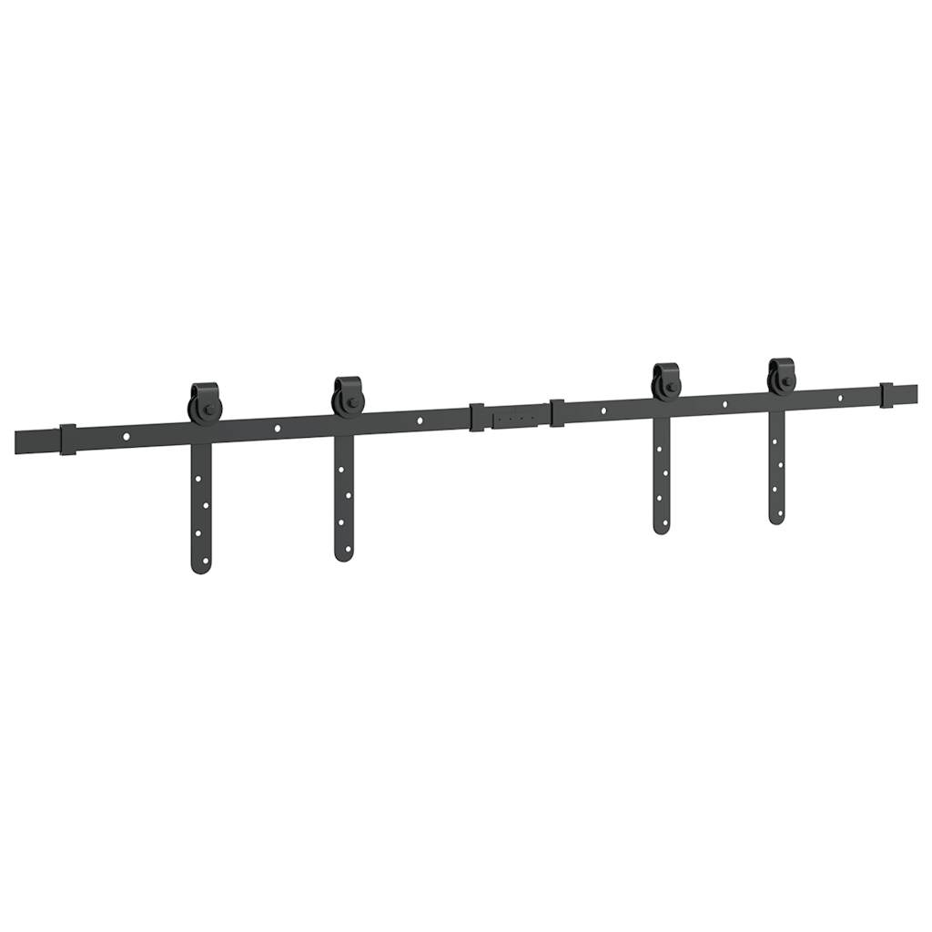 Set uși glisante pentru dulap 122 cm oțel carbon