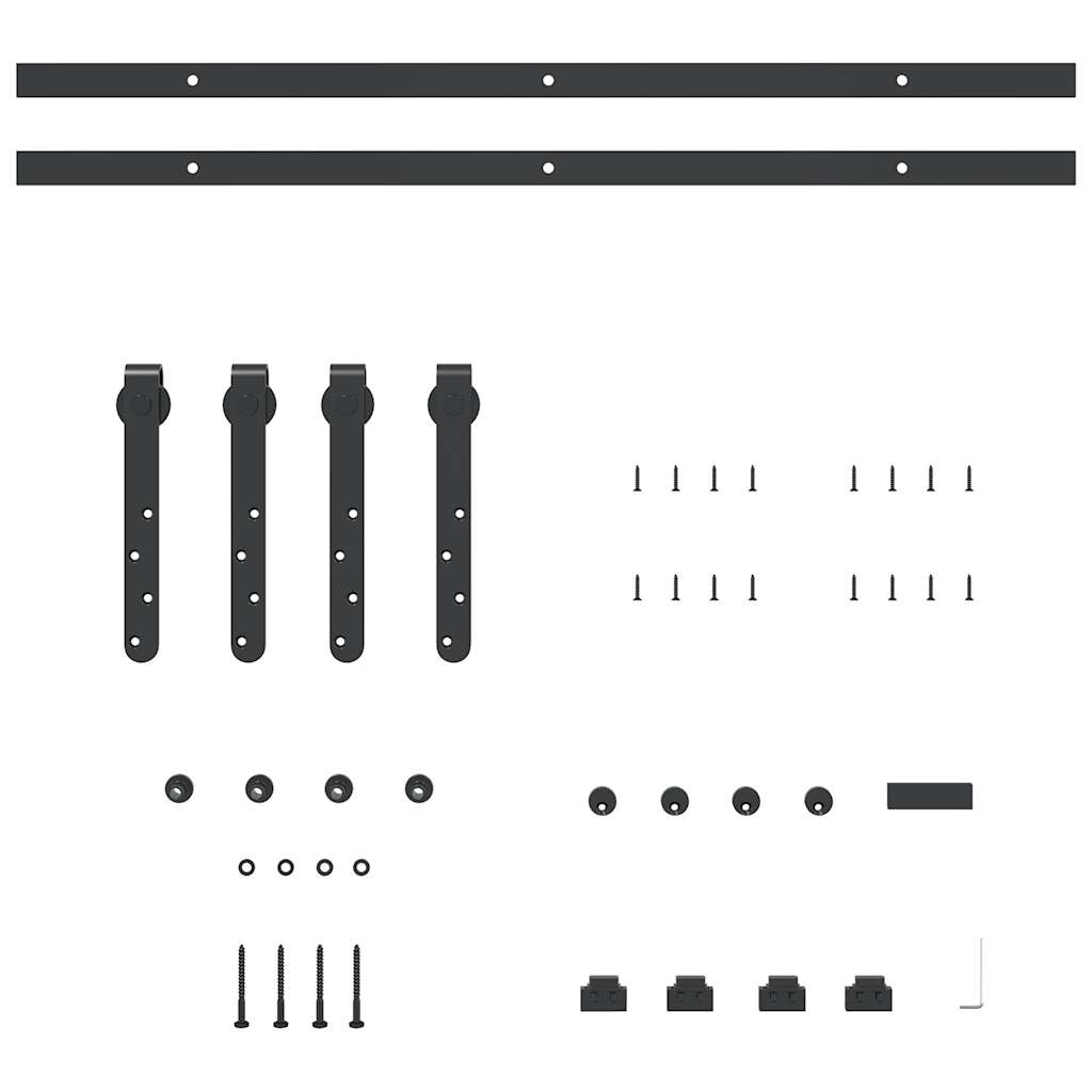 Set uși glisante pentru dulap 152 cm oțel carbon