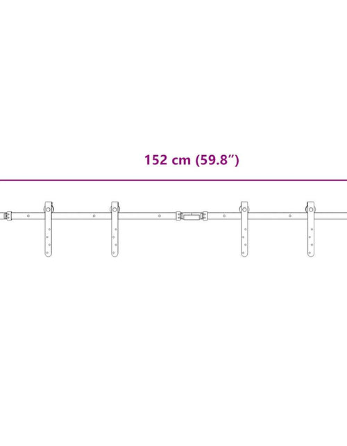 Încărcați imaginea în vizualizatorul Galerie, Set uși glisante pentru dulap 152 cm oțel carbon
