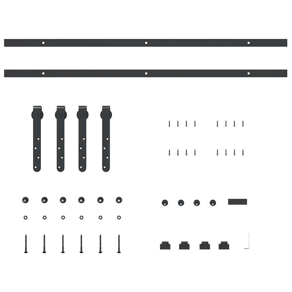 Set uși glisante pentru dulap 183 cm oțel carbon