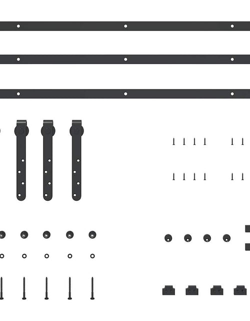 Загрузите изображение в средство просмотра галереи, Set uși glisante pentru dulap 244 cm oțel carbon
