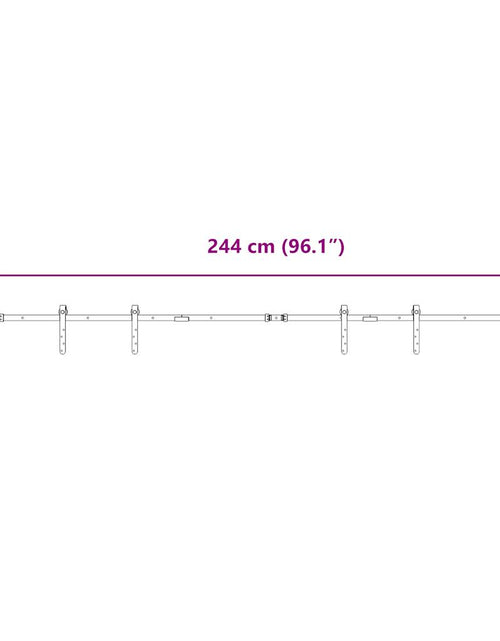 Загрузите изображение в средство просмотра галереи, Set uși glisante pentru dulap 244 cm oțel carbon
